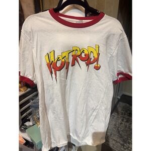 Rowdy Roddy Piper Hot Rod White Mens Ringer T-Shirt M WWE WWF Hulk Hogan